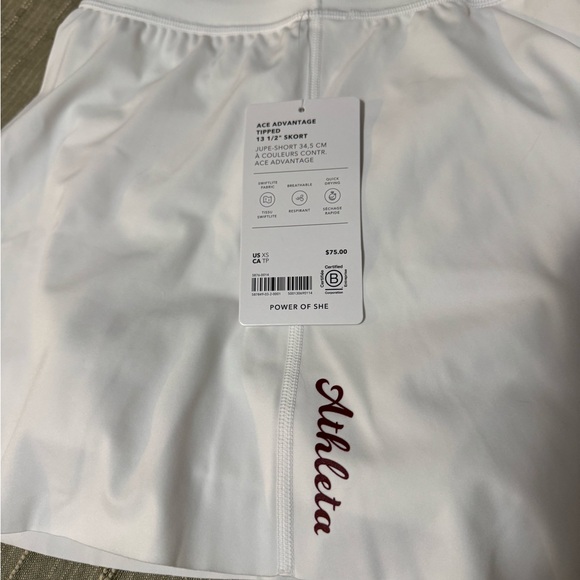 White Athleta Ace Advantage Skort - Picture 5 of 5